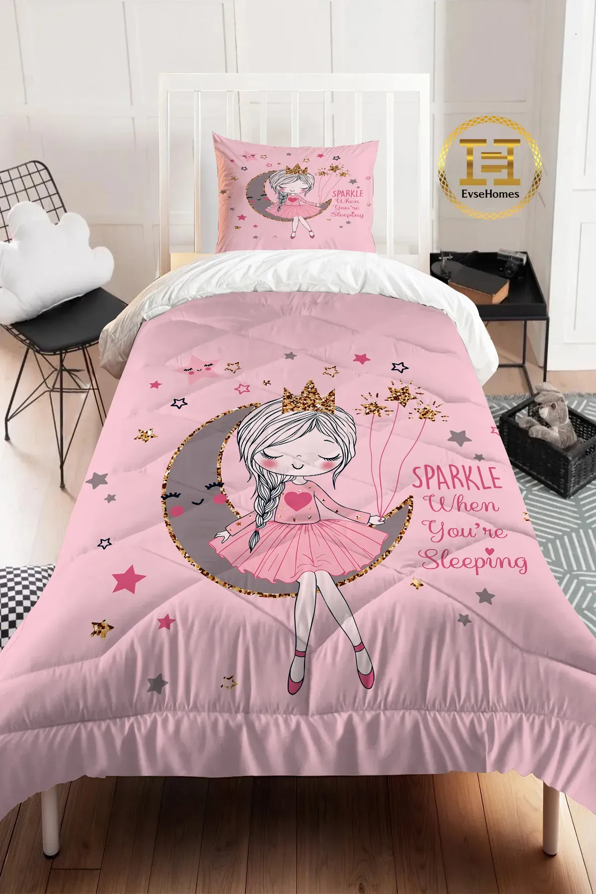 PEMBE AYDA KIZ YORGAN SETİ