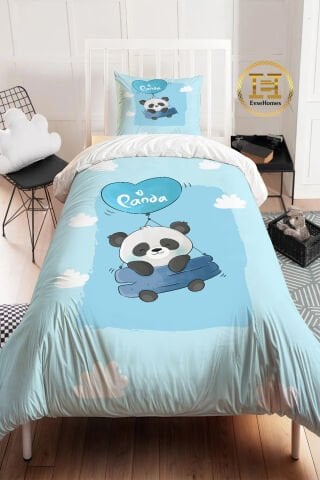UÇAN PANDA MAVİ  NEVRESİM TAKIMI