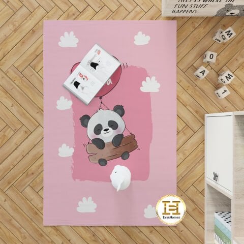 UÇAN PANDA PEMBE KALIN TABAN HALI