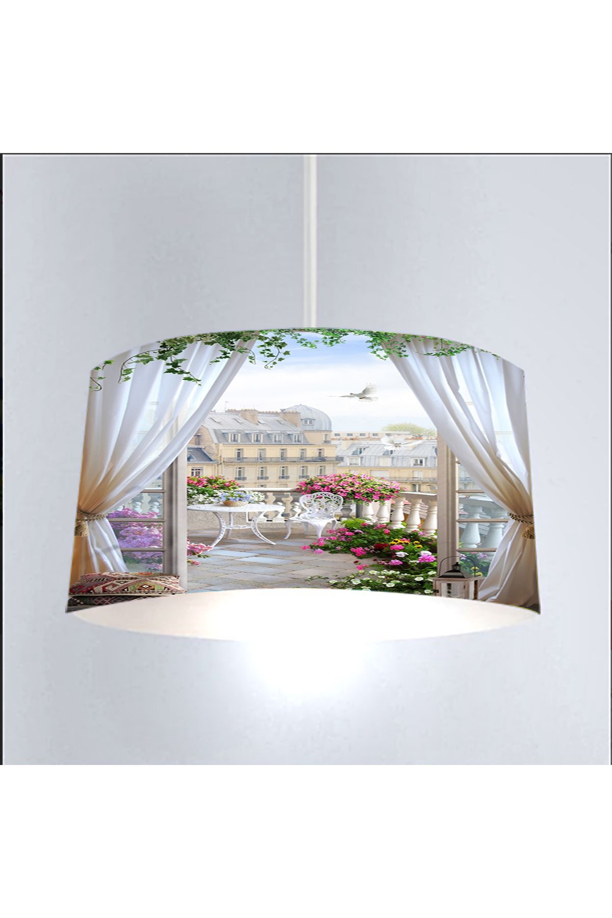 BALKON MANZARA DİJİTAL BASKI AVİZE - Görsel 2