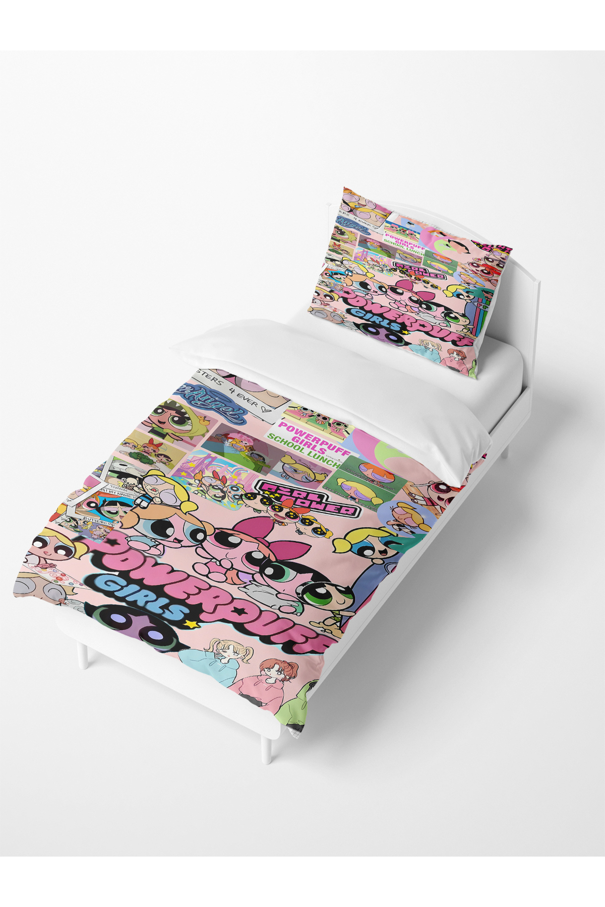 POWERPUFF KARIŞIK DESEN DİJİTAL BASKI NEVRESİM TAKIMI - Görsel 3