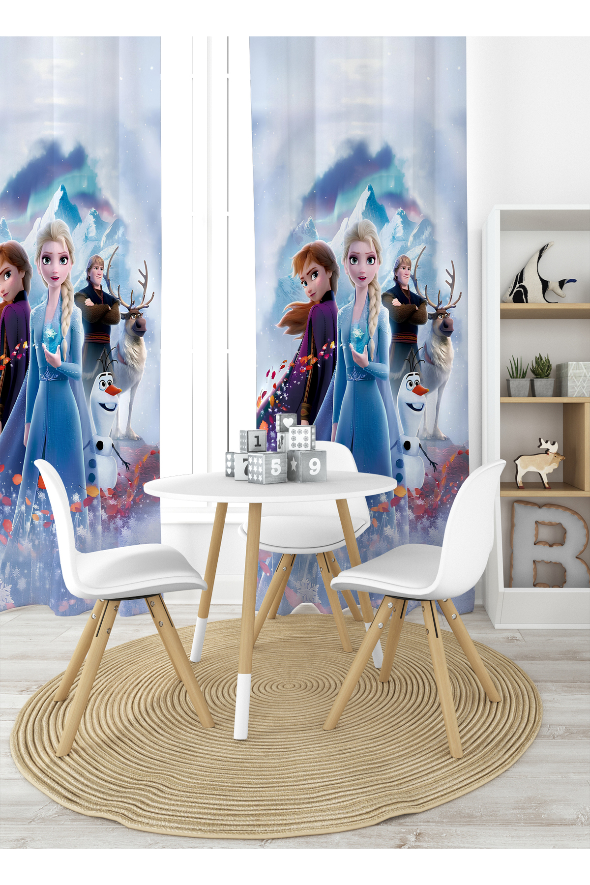 ELSA VE ARKADAŞLARI TEK KANAT FON PERDE - Görsel 2