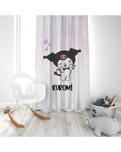KALPLİ KUROMİ TEK KANAT FON PERDE