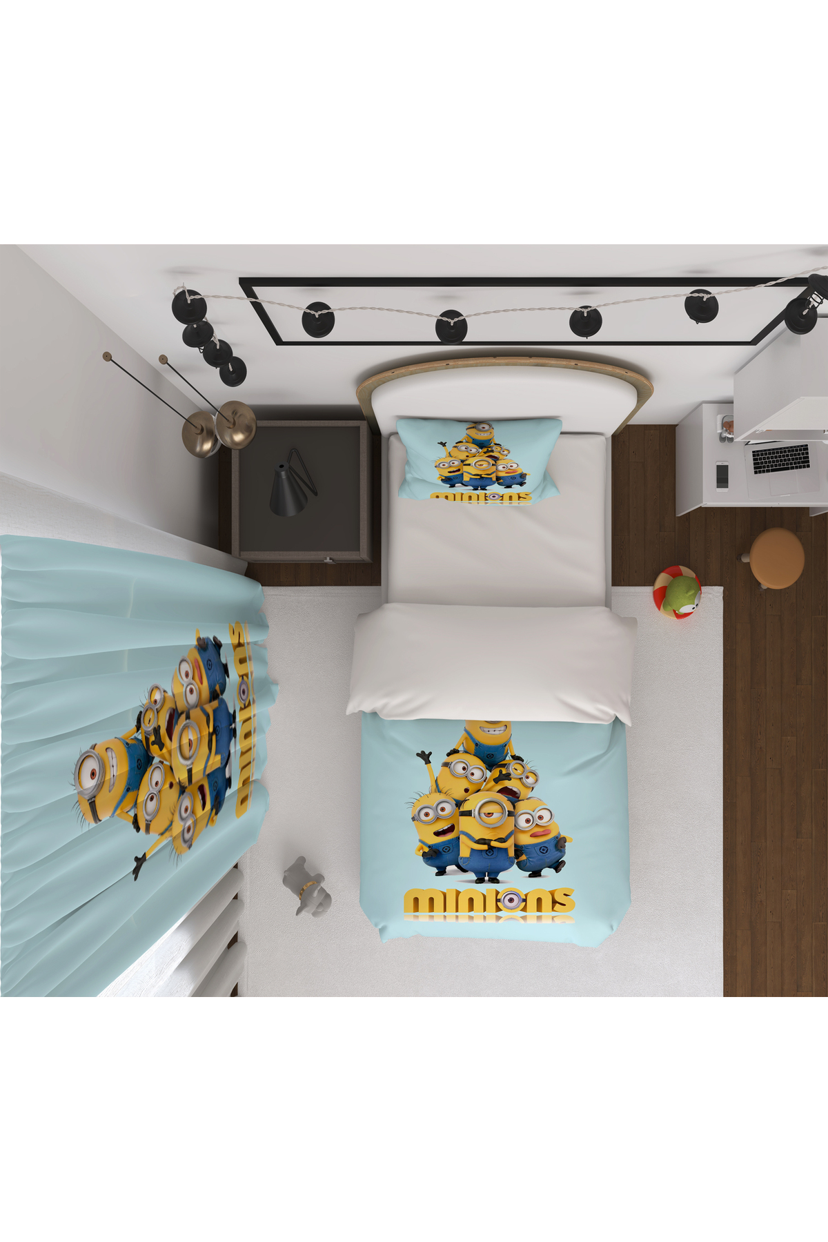 Minions Desenli, Tek Kişilik Nevresim Takımı - Görsel 4