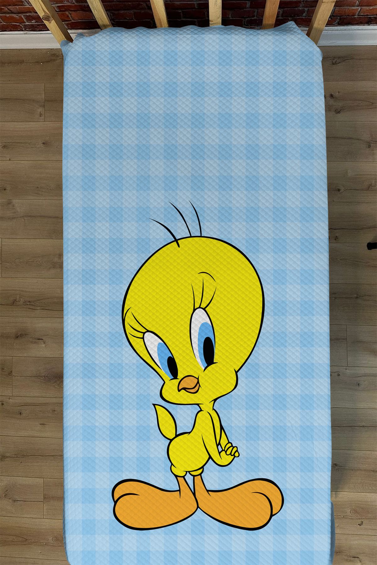 EVSHOMES TWEETY DİJİTAL BASKI KAPİTONE PİKE TAKIMI - Görsel 3