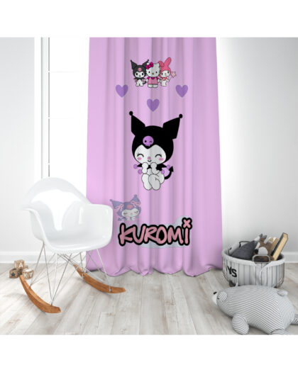 KALPLİ KUROMİ TEK KANAT FON PERDE