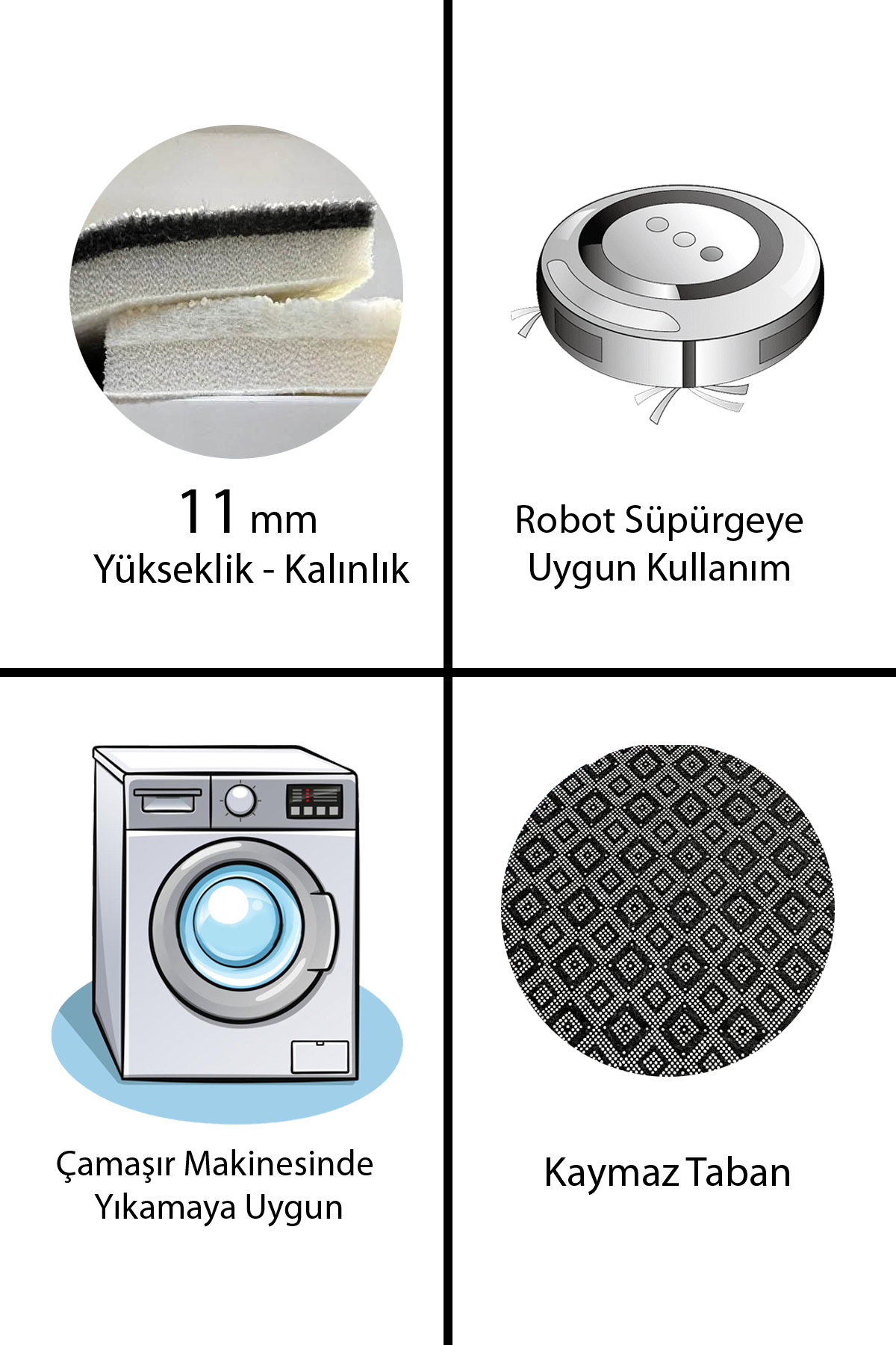 MUTLU MİNİK GEYİK KALIN TABAN HALI - Görsel 4