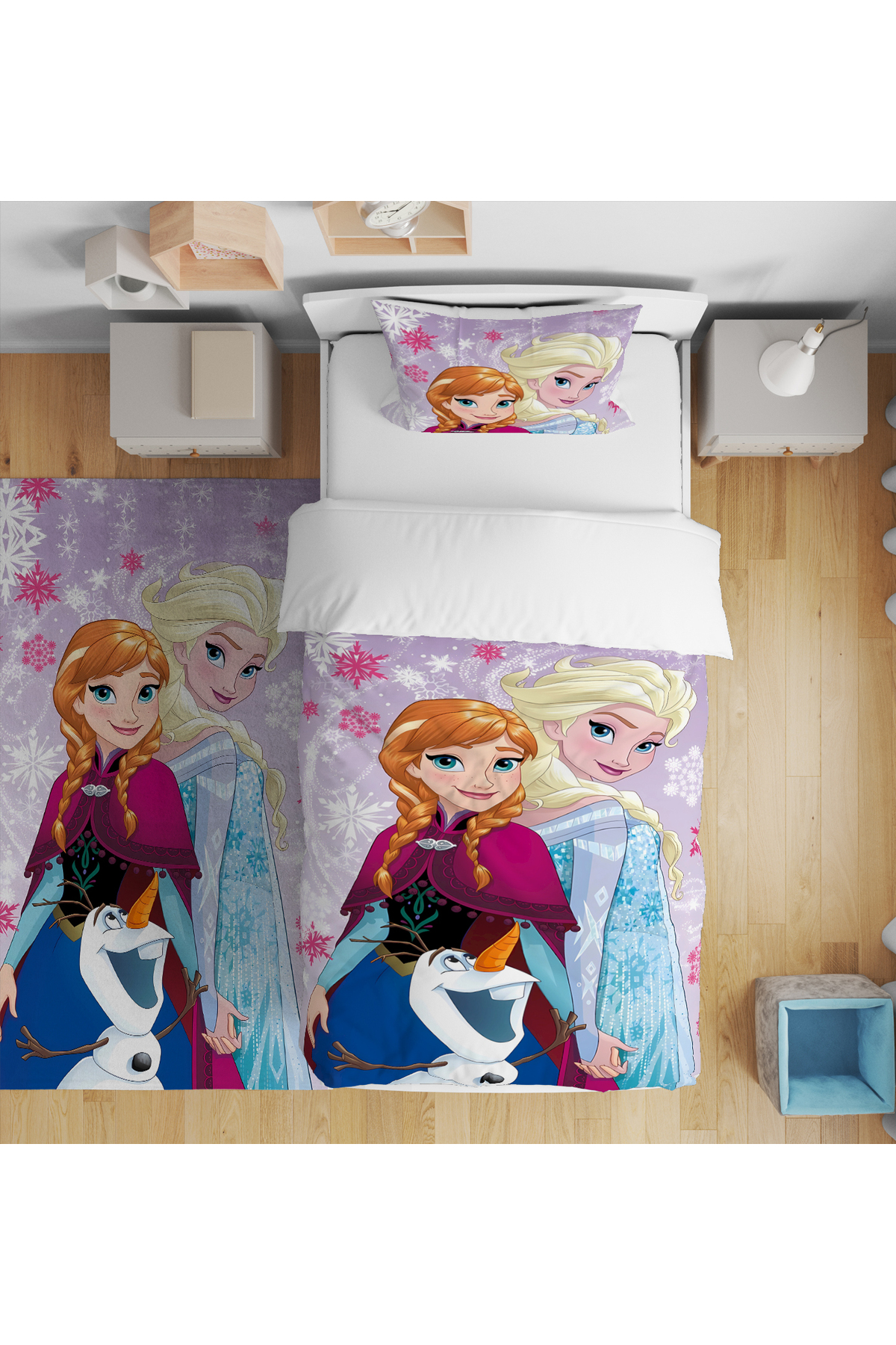 ELSA VE ANNA KAR TANESİ KİŞİYE ÖZEL KALIN TABAN HALI - Görsel 4